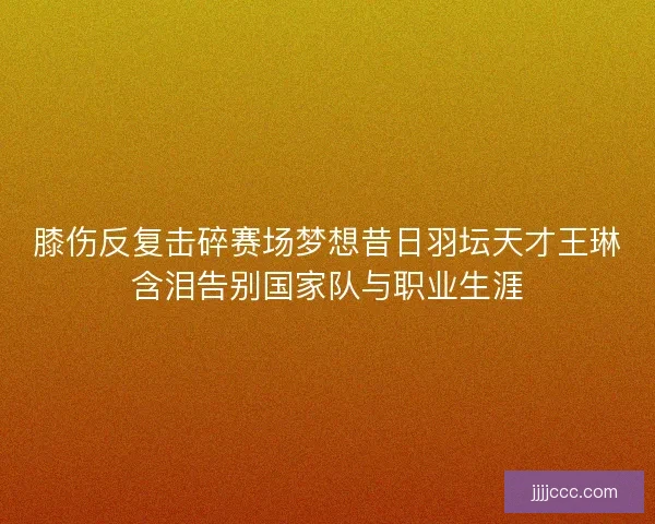 膝伤反复击碎赛场梦想昔日羽坛天才王琳含泪告别国家队与职业生涯